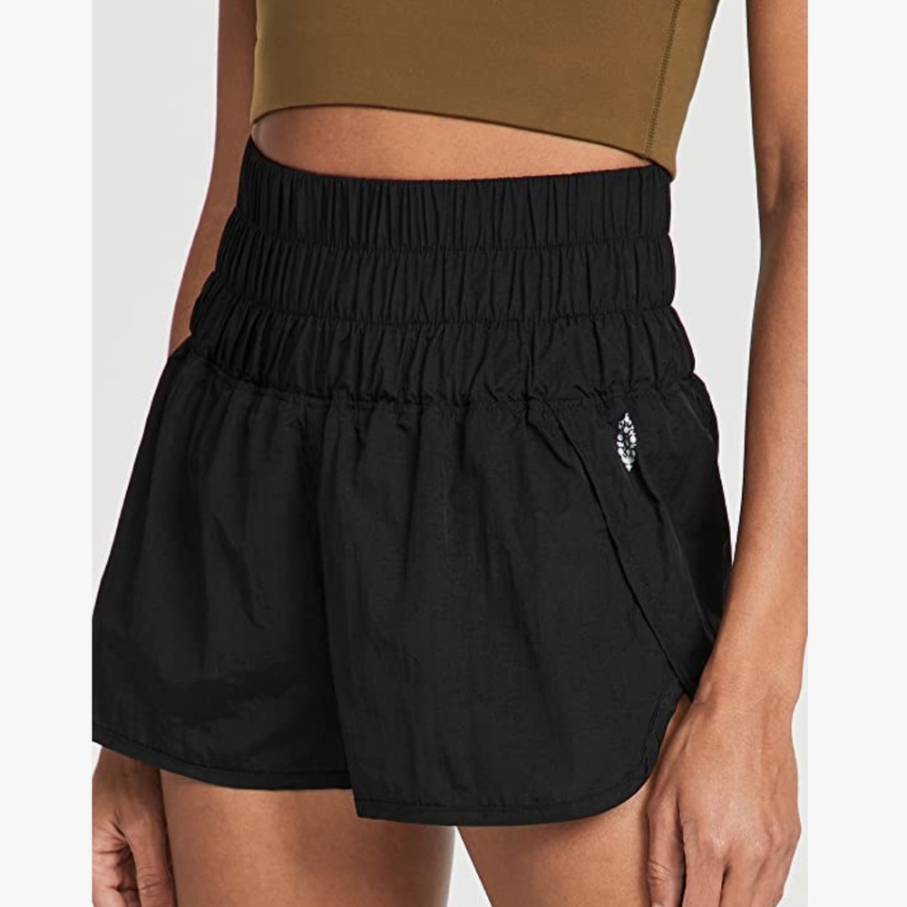 FREE PEOPLE THE WAY HOME SHORTS BLACK